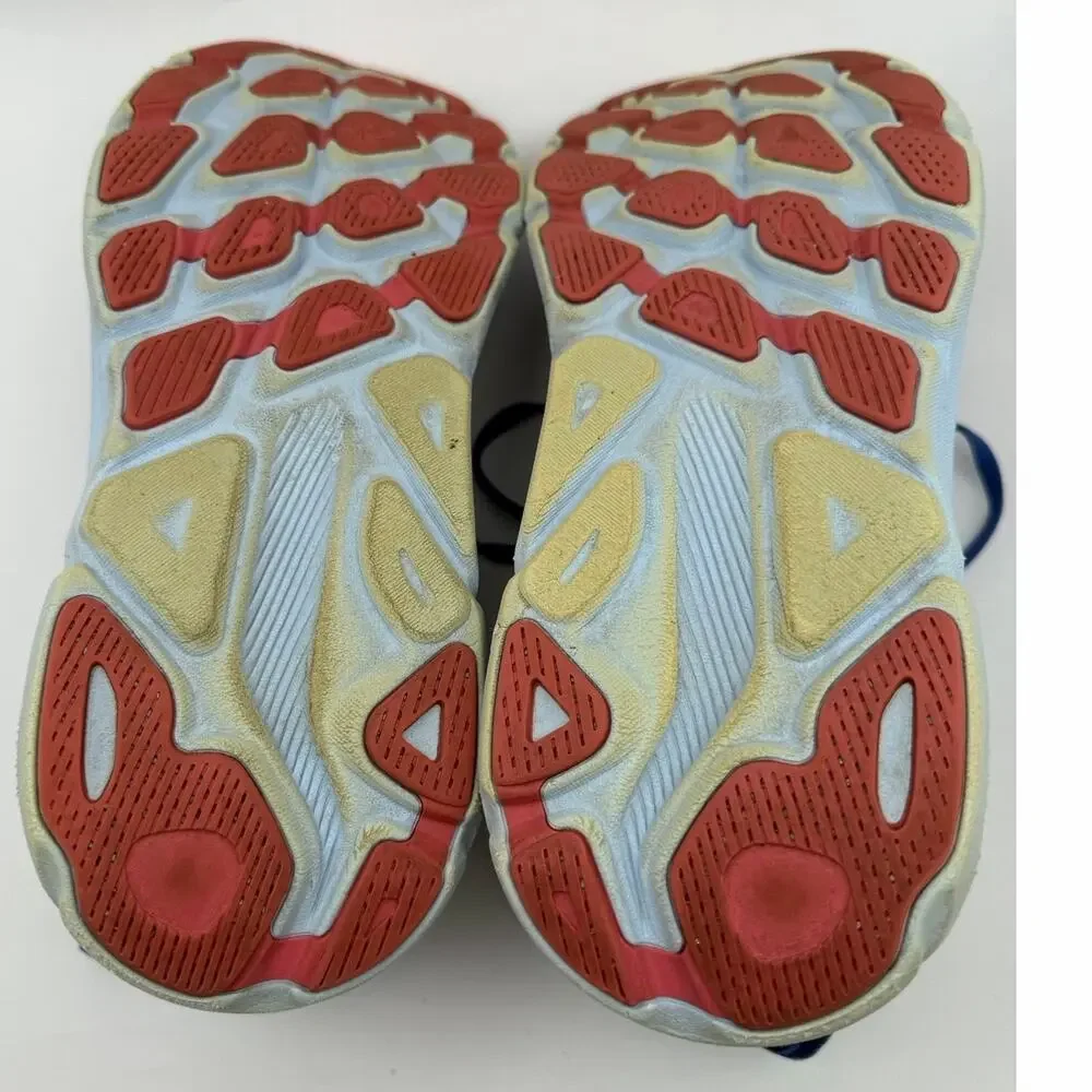 HOKA ONE ONE Clifton 9 Running Shoes Navy Aqua Pink Women's Size 8.5